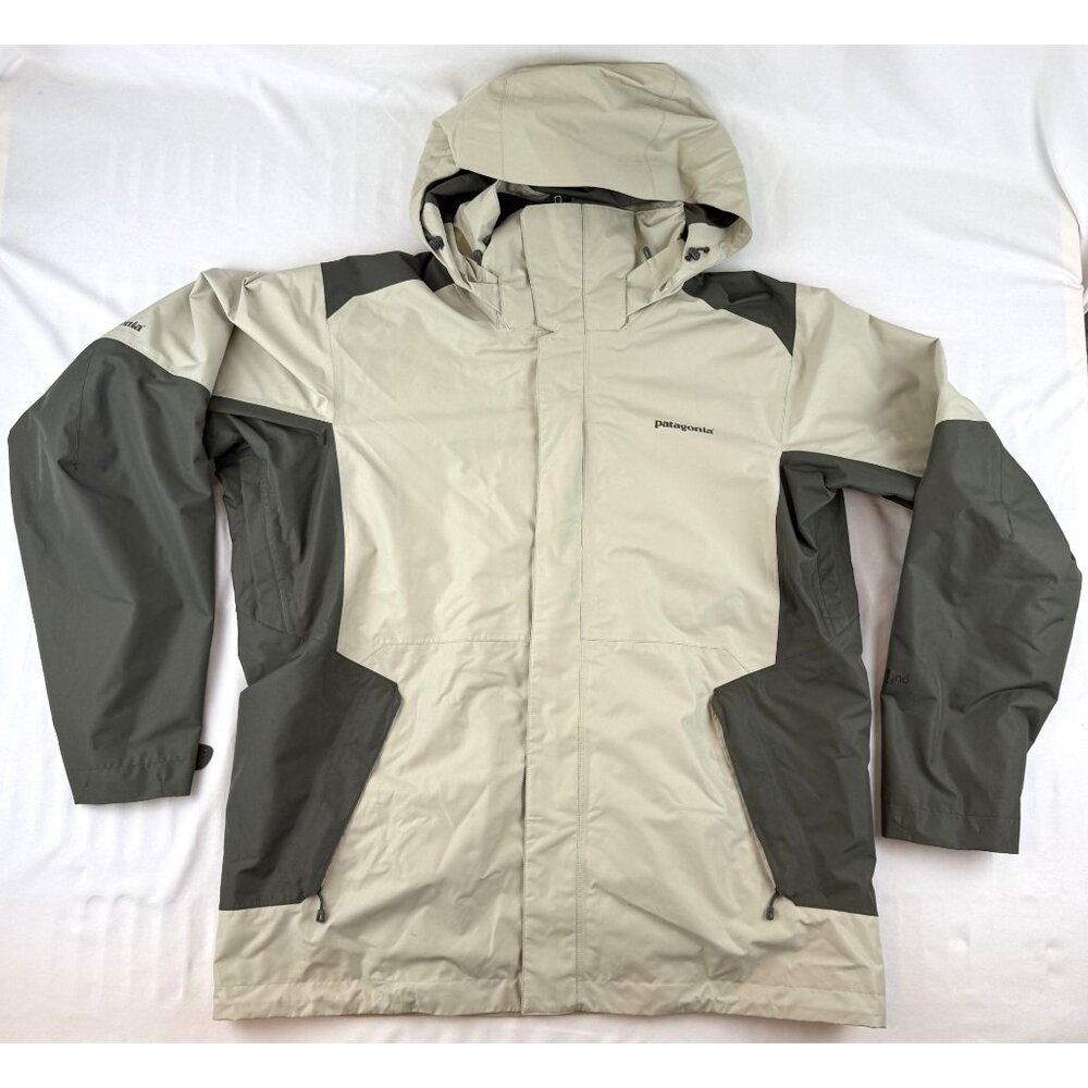 Patagonia Snowshot Jacket Mens XL Tan Olive Full Zip H2No 30951